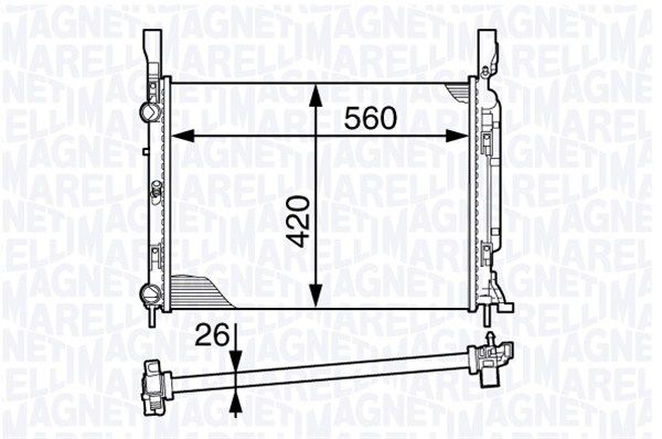 MAGNETI MARELLI Radiaator,mootorijahutus 350213142700